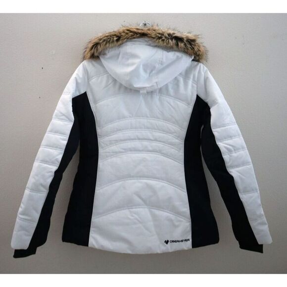 Obermeyer 11225 Women's Sz 6 White Tuscany II Insulated Winter Coat Jacket - Picture 2 of 16